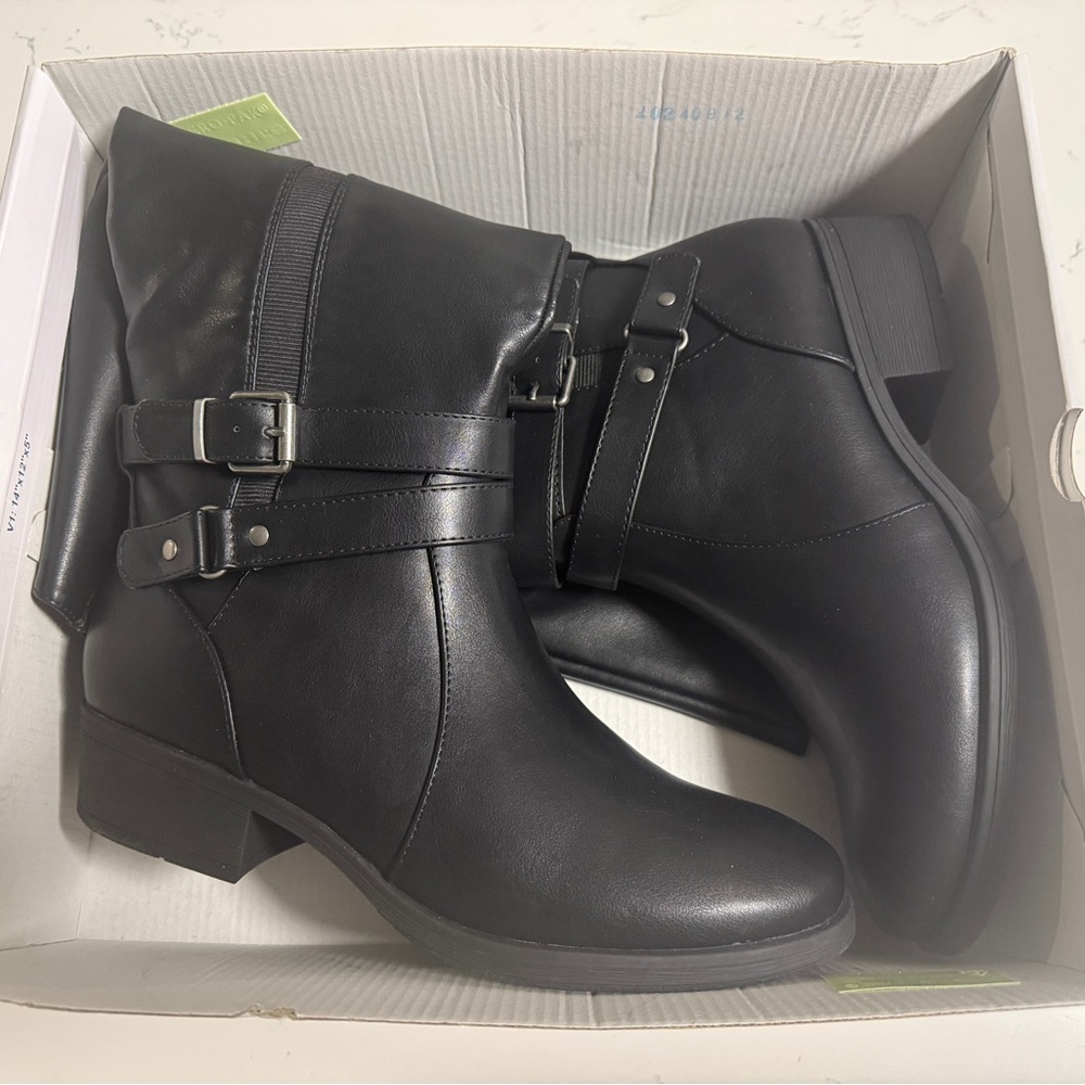 NWT #8 Croft & Barrow Pose Women's Ortholite ECO Black Riding Boots Size 10 - Picture 6 of 10